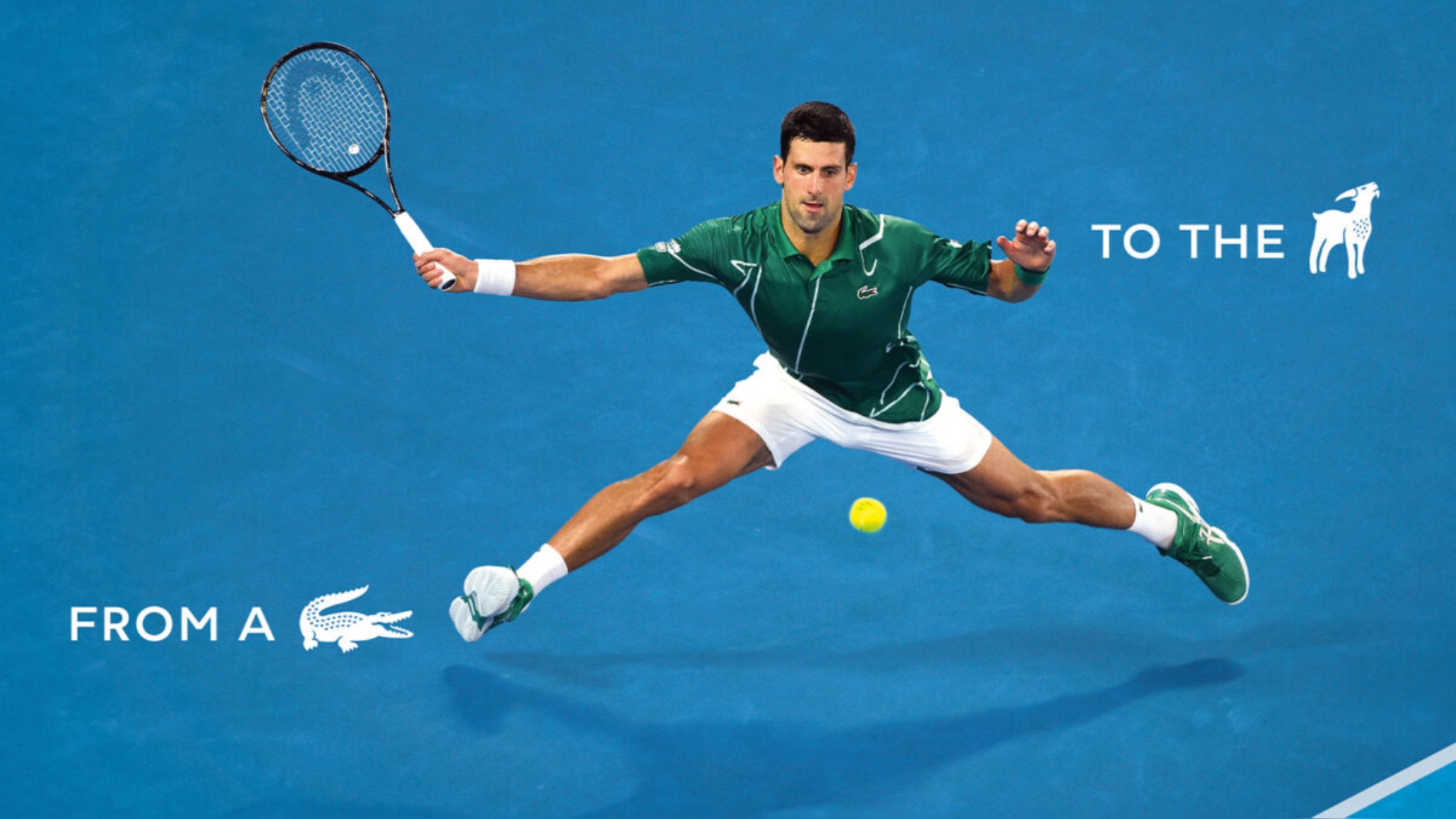Del cocodrilo a la cabra: Lacoste rinde homenaje a Novak Djokovic, el GOAT del tenis