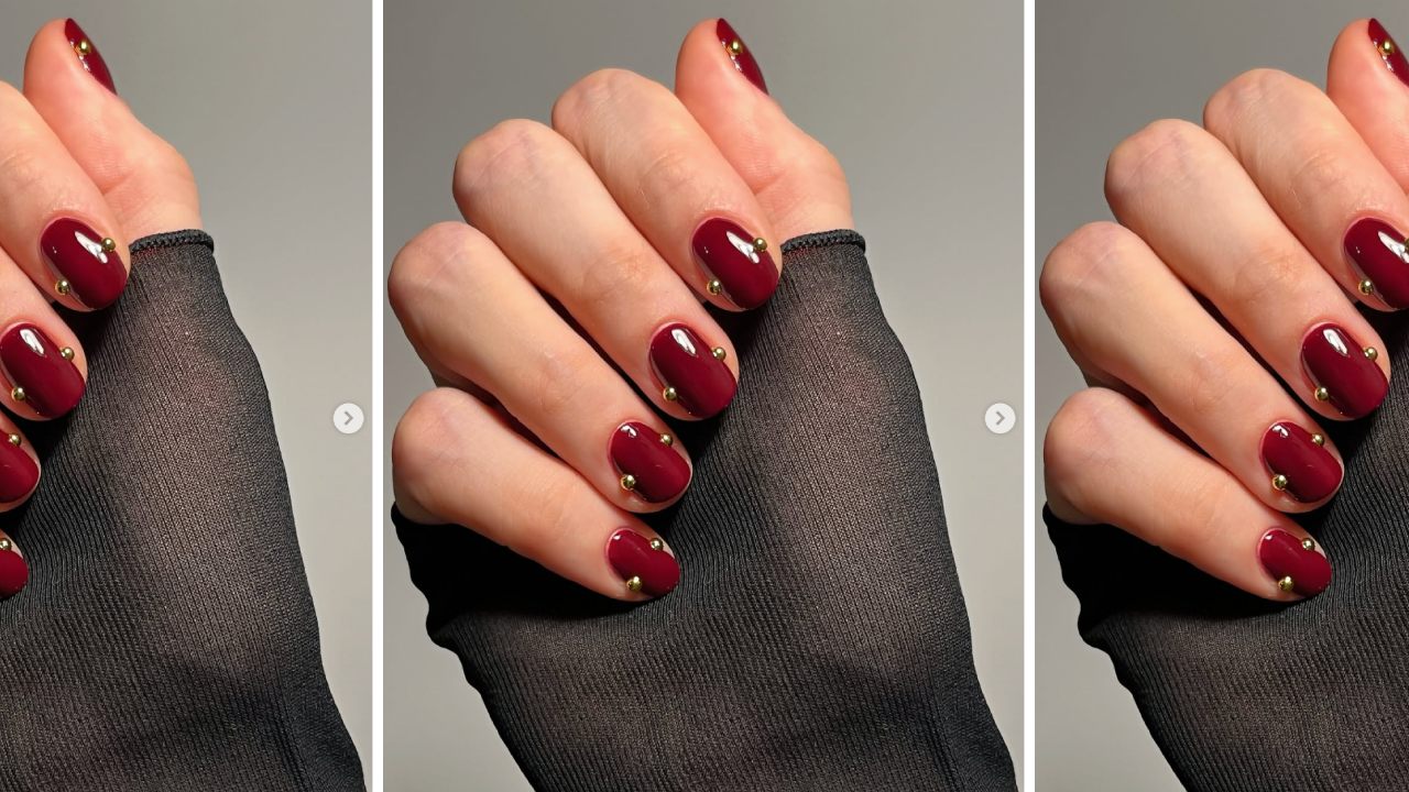Manicura de color oscuro en tendencia para este mes