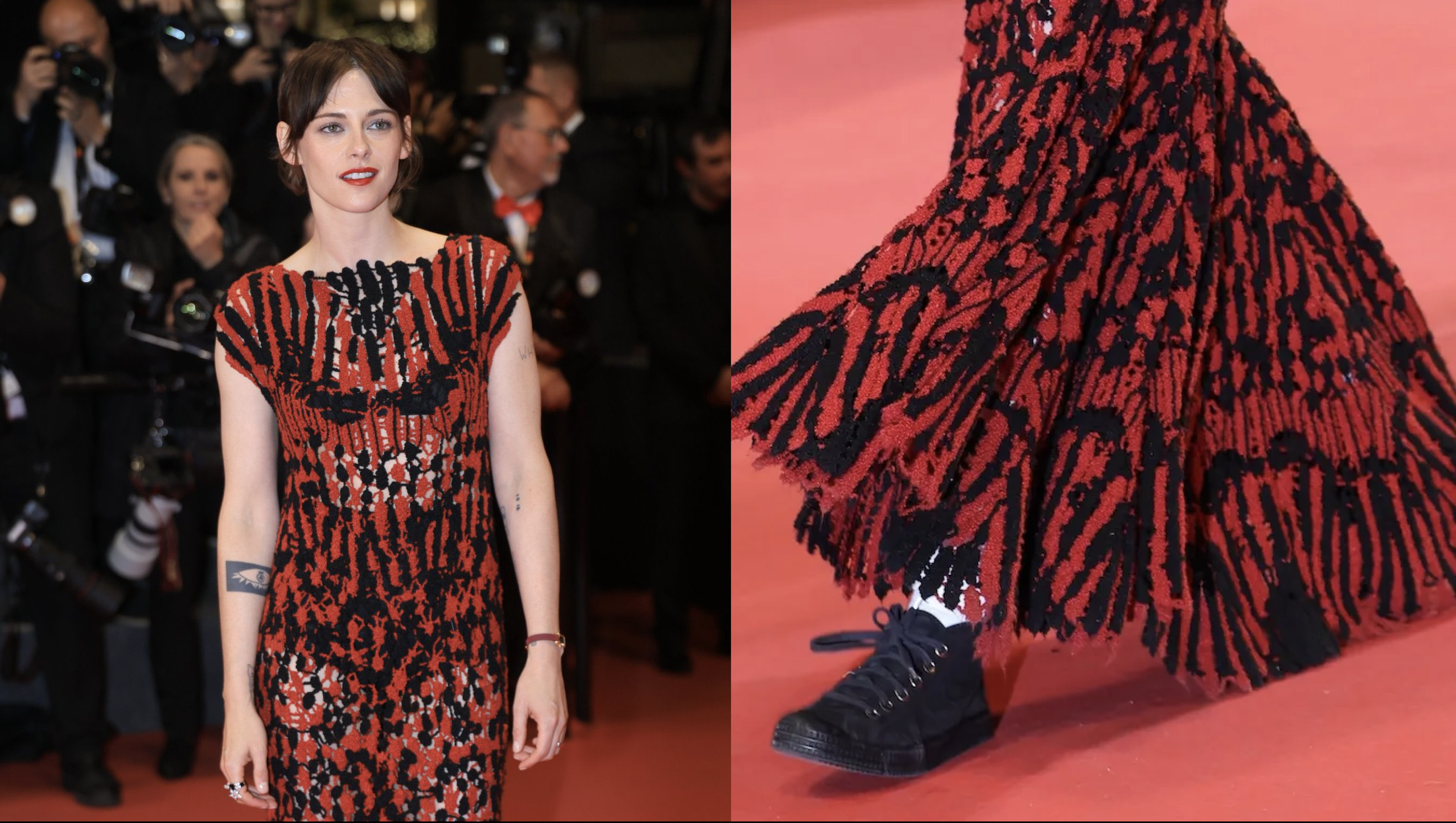Kristen Stewart desafía el dress code de Cannes 2026 con tenis y Alta Costura Chanel