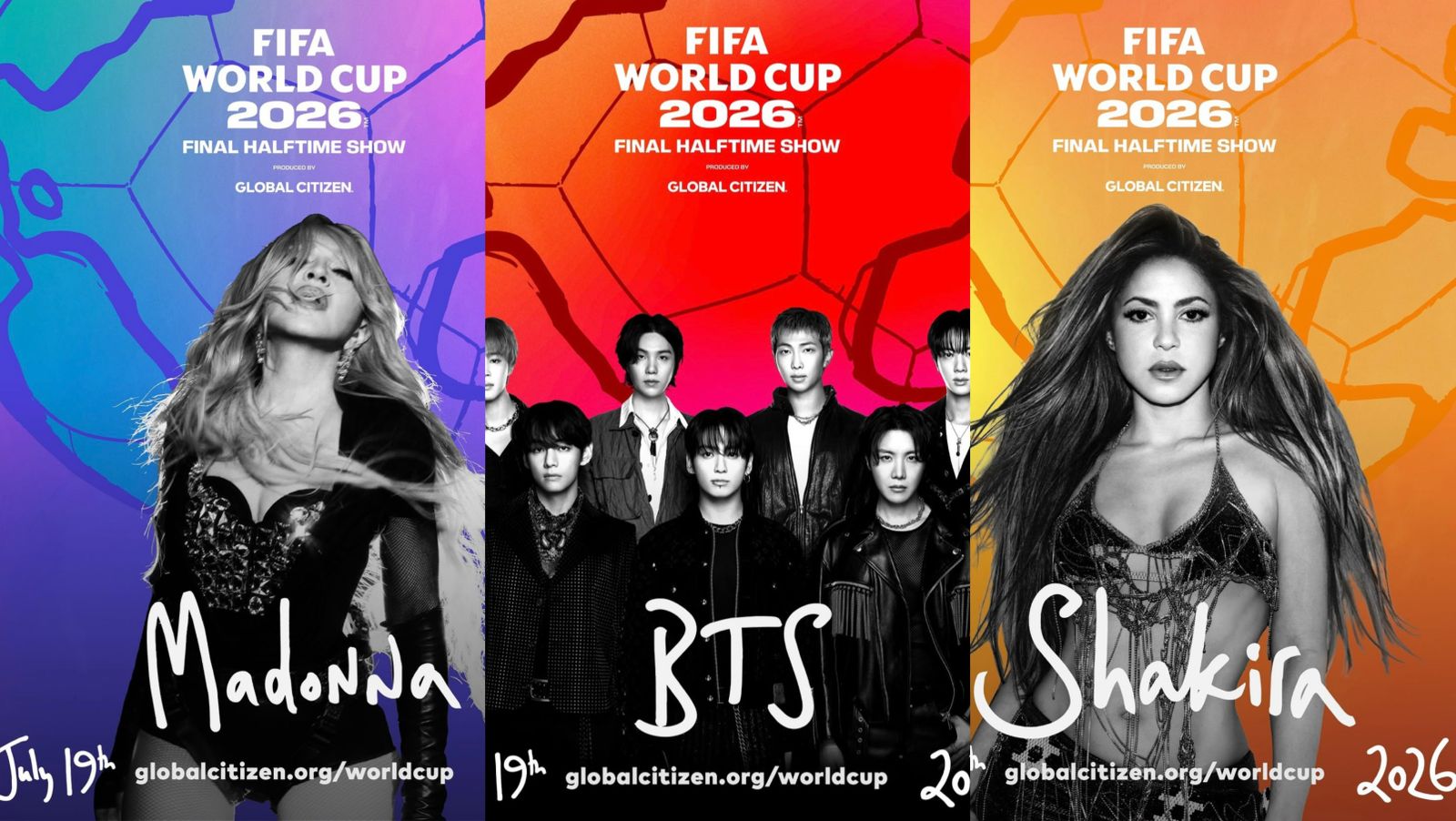 Shakira, Madonna y BTS harán historia en el primer show de medio tiempo de una final del Mundial 2026