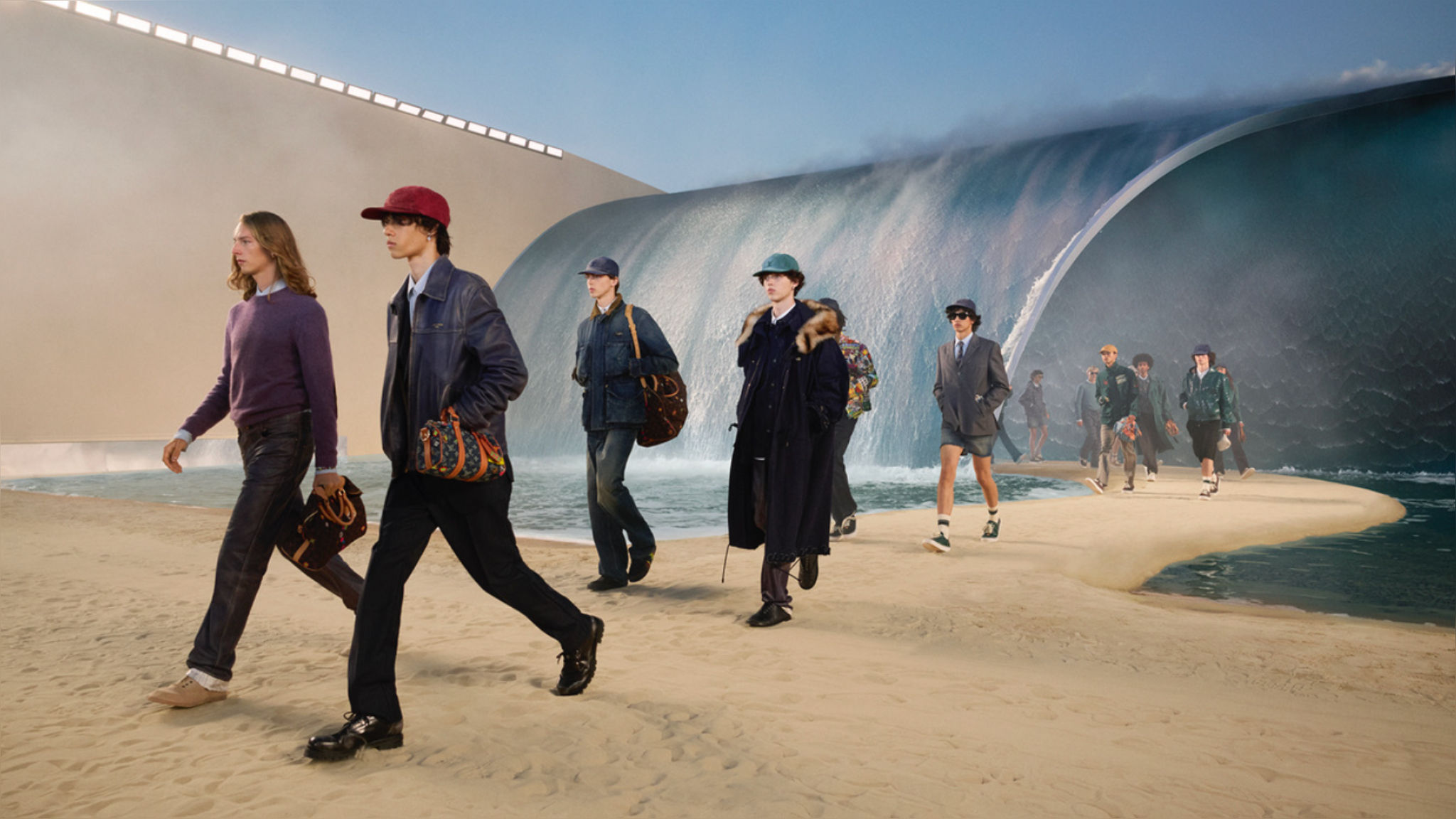 Así fue el impresionante escenario de Pharrell para Louis Vuitton SS 2027